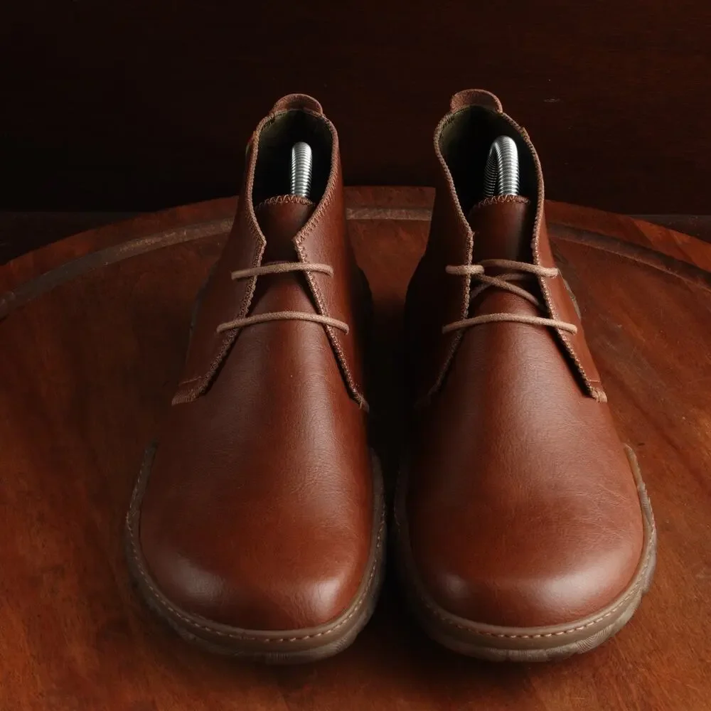 El Naturalista Boots Mens SZ EU 41 US 8.5 Brown Turtle Vegan Chukka Casual Ankle